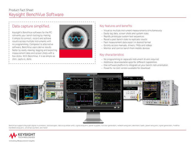 BenchVue Software PDF Asset Page Keysight